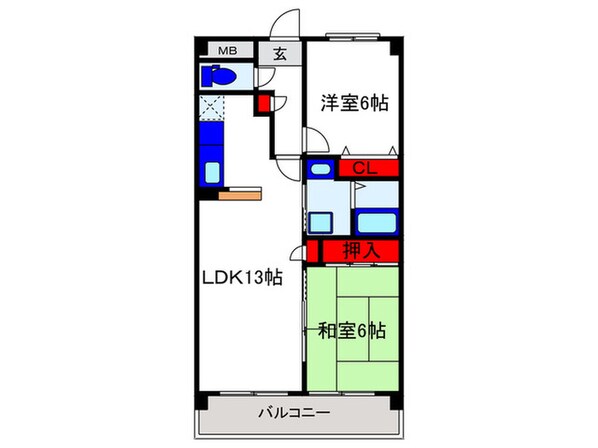 サンライズフレアの物件間取画像